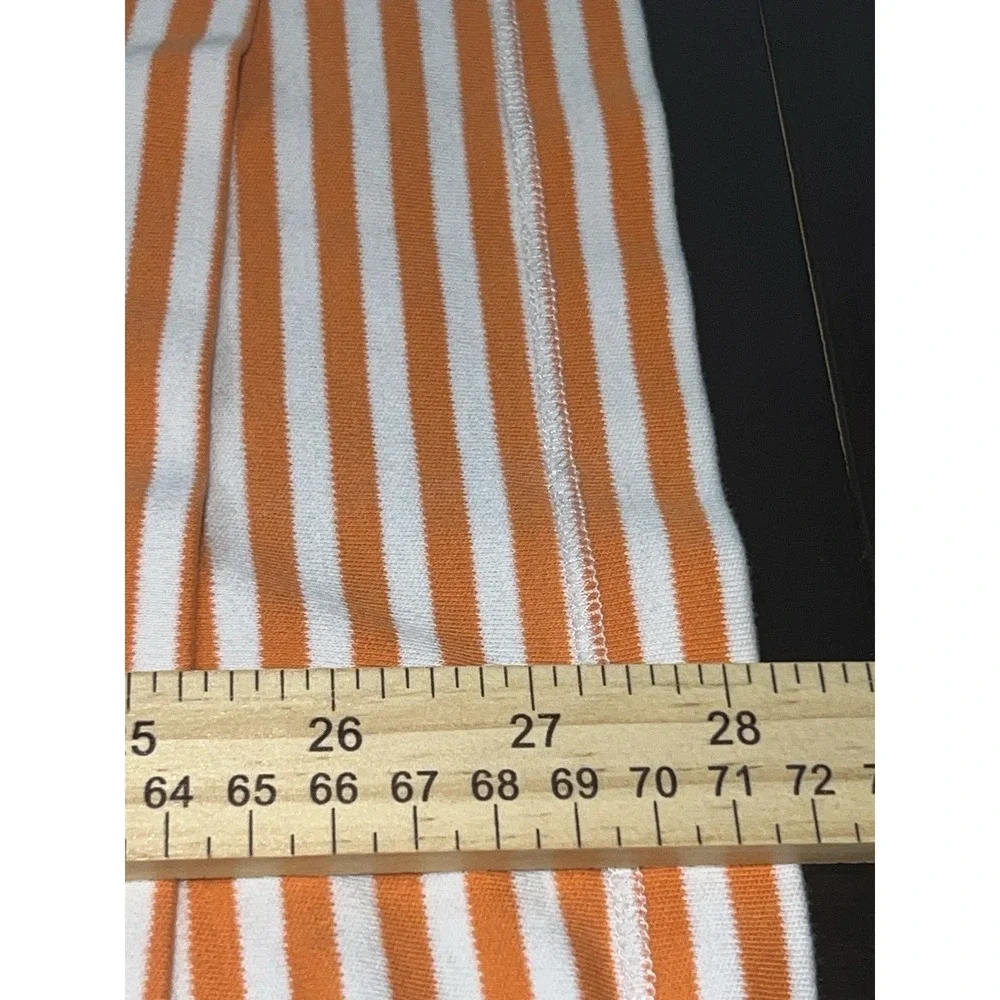 Polo Ralph Lauren Shirt Mens Medium Orange Striped Colorful Small Pony‎